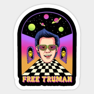 Free Truman In Space Galaxy Sticker